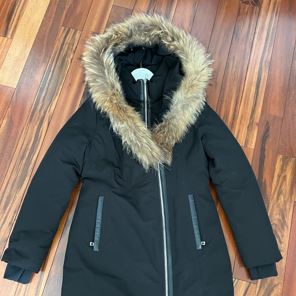 RUDSAK size SMALL Montreal Down Jacket with Fur—SIZE LGE also available.